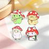 Cute Mushroom Hat Animal Enamel Pins Cartoon Duck Sp Frog Cat Forest Adventure Brooches Lapel Badges Jewelry Gifts for Friends