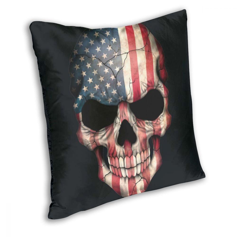 American Flag Skull Slim Fit TShirt Aolz3y0p4ko Square Pillow Case Polyester Decorative Pillow Awesome Pillowcase
