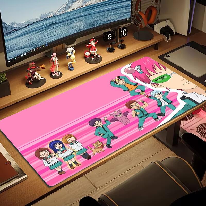 Saiki Color Mouse Pad Large Gaming Table Cushion Non-slip Laptop Tablet Big Mousepad XXL Mat Mini PC Playmat With Lock edge