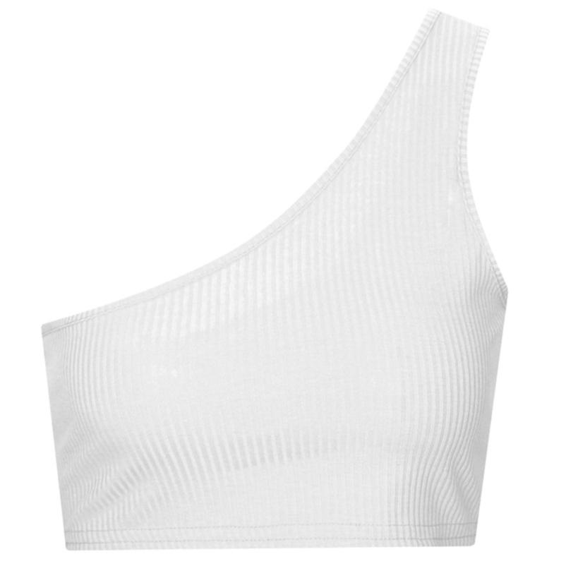 Sports Vest  One Piece Midriff-baring Tops Tank  Yoga One-shoulder