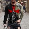 Knight Warrior Graphic Long Sleeve T-Shirt, Trendy Casual Streetwear for Men