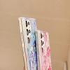 Leuchtende Flüssig-Treibsand-Hülle mit Blumendruck für Samsung S25 Ultra S24 Plus S23 S22 A55 A35 A15 Transparent Stoßfest Anti-Fall Handyhülle