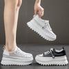 Leather mesh white shoes women's summer new versatile casual platform casual women's shoes