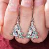 Huitan Fashion Christmas Tree Drop Earrings Creative Gorgeous Women Piercing Accessories Lovely Charming Colorful Party