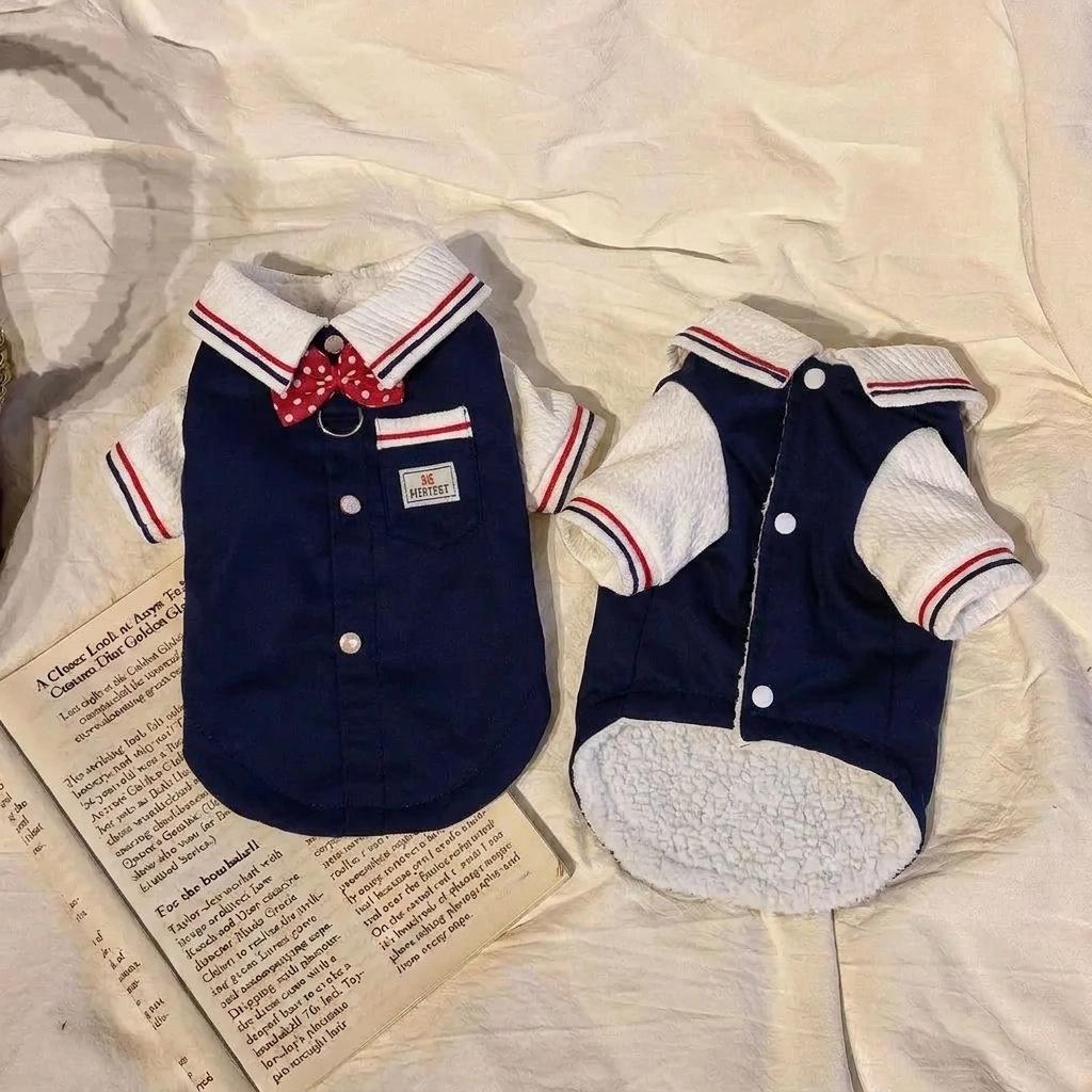 Autumn and Winter Pet Plush Warm Shirt Teddy Cat Dress Dog Coat Dog Clothes for Small Dogs Puppy Clothes