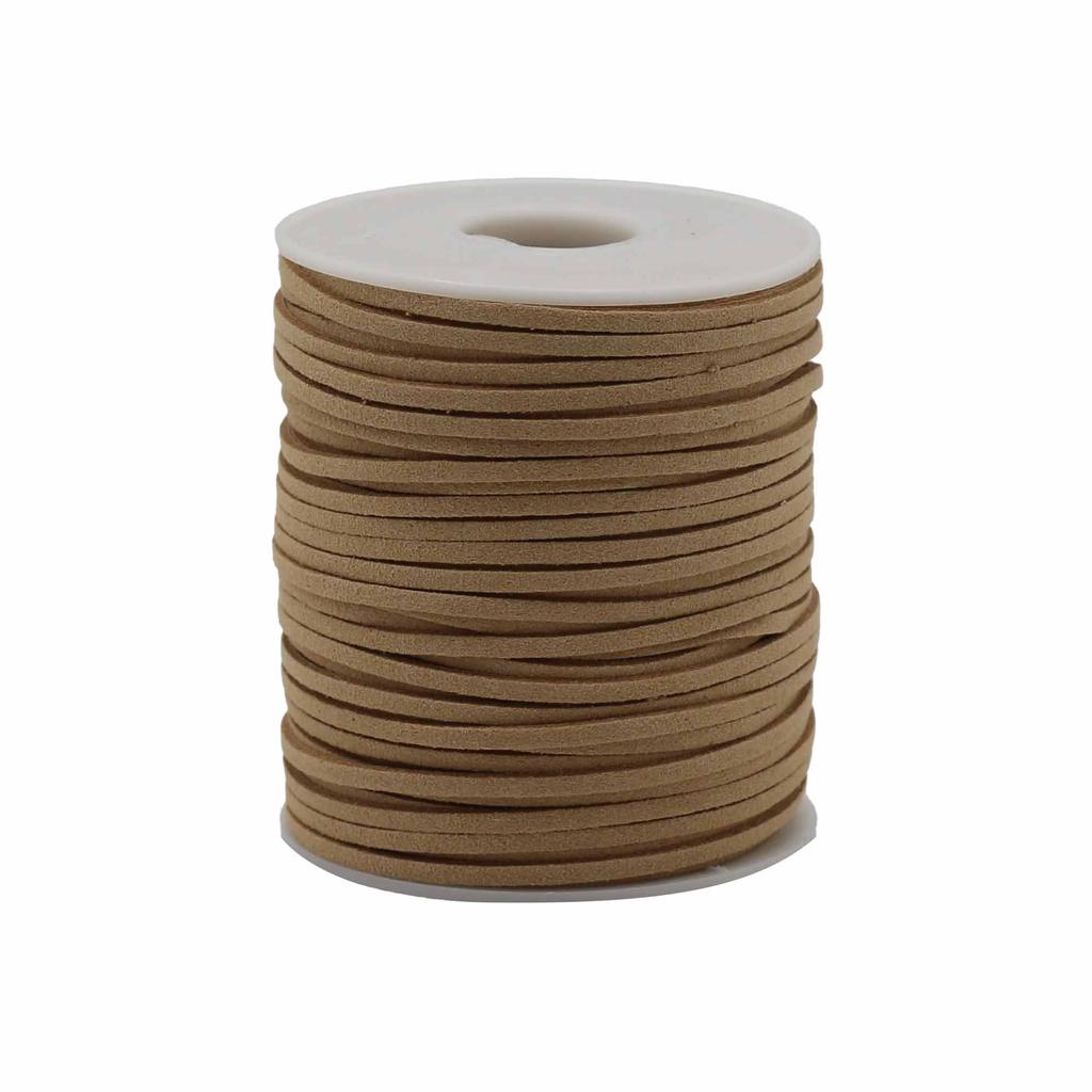 Faux Suede Cord Roll 2.5mm 45m Tan