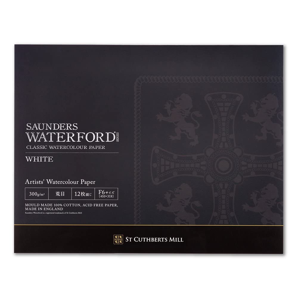 

Holbein Waterford Watercolor Paper White Rough Grain 300g F6 Size Block Type 12 Sheets EHBR-F6