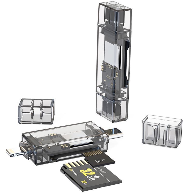Type-C Multi-Function Memory Card Reader for Mobile & Camera - Supports SD/TF & OTG Cards