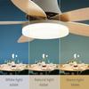 36/42/48 Inch Electric Ceiling Fan Light Full Spectrum Solid Wood Ceiling Fan Lamps Bedroom Mute LED Ceiling Fan