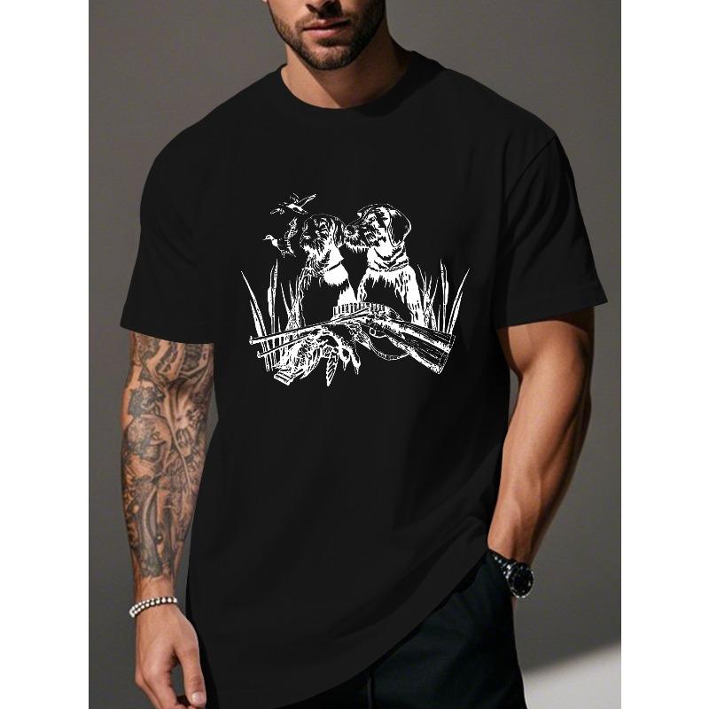 Fun Dogs And Hunting Crinkle Plus Size Men S T-Shirt 2XL