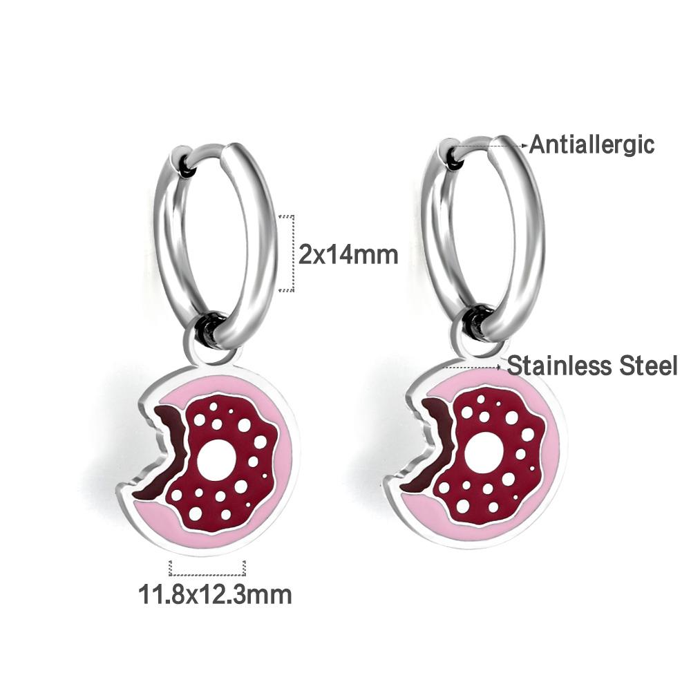 LUXUKISSKIDS Erdbeer-Anhänger Schmuck Ohrringe Süße Rote Kirsch-Tropfen Anhänger für Mädchen/Frauen Stahl Früchte Zubehör Geschenke