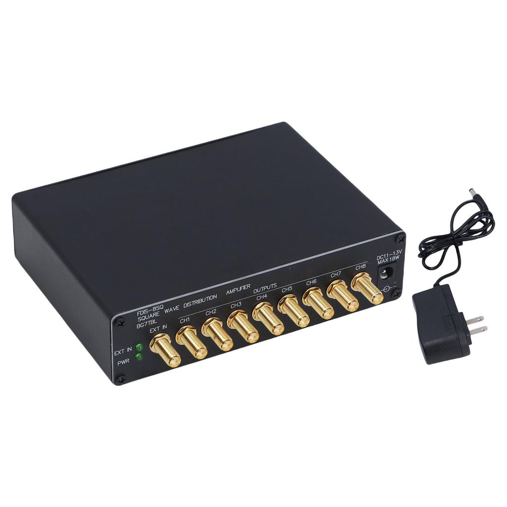 Clock Distribution Amplifier WC 44.1K 48K Second Pulse 1PPS 10M 8CH SMA Port Clock Distributor with Indicator Light US