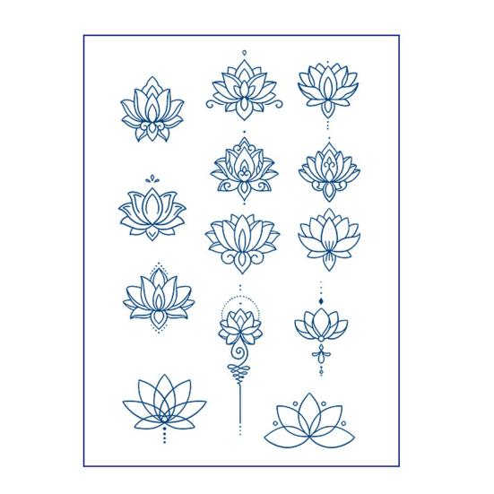 Herbal Temporary Tattoo Stickers Cartoon Image Temporary Tattoos Fake Body Arm Chest Shoulder Tattoos for Semi-Permanent Body Art