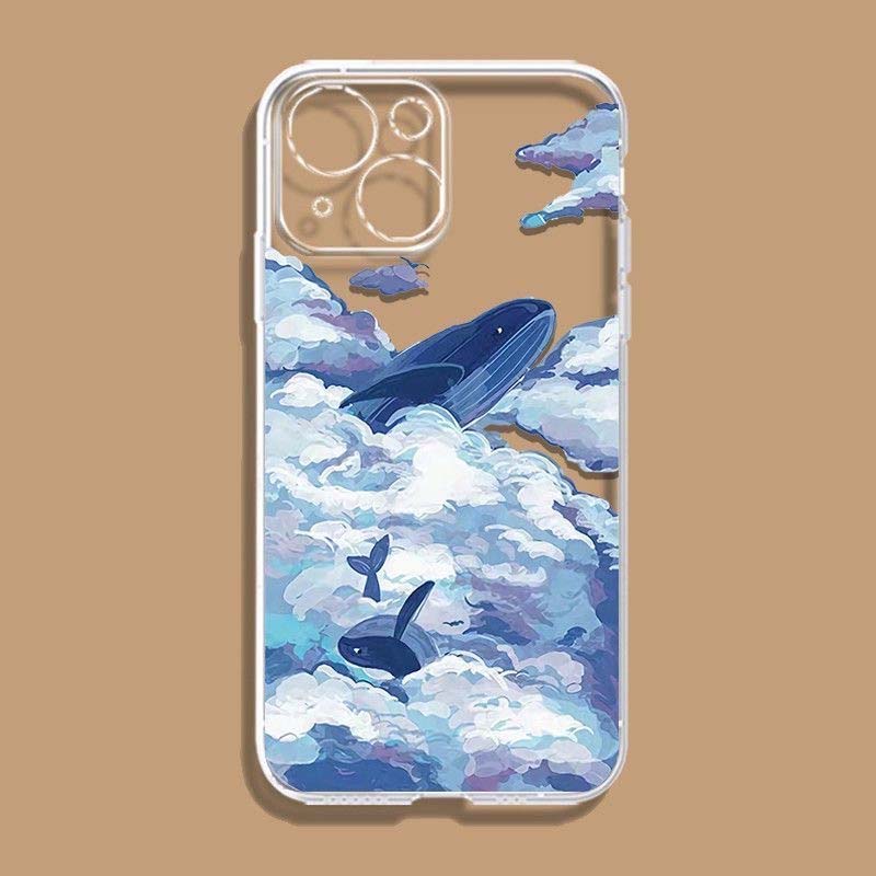 Whale Pattern Transparent Phone Case For Xiaomi Redmi Note 15 13 14 Pro Plus 5G 4G 12 Pro 12S 15C 14C 13C 12C 10C A5 Shell Cover