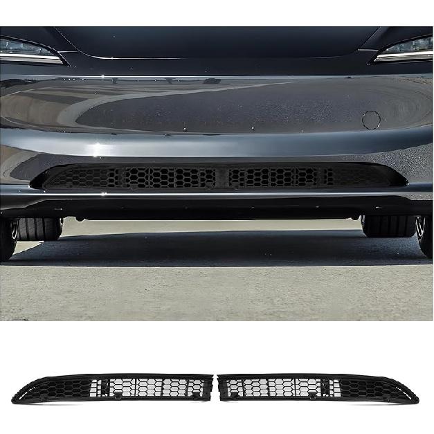 CDEFG For 2024 2025 Tesla Model 3 Front Grill Mesh Erts Trims Front Grille Guard For 2024 2025 Tesla Model 3 Car Exterior Accessories Front License