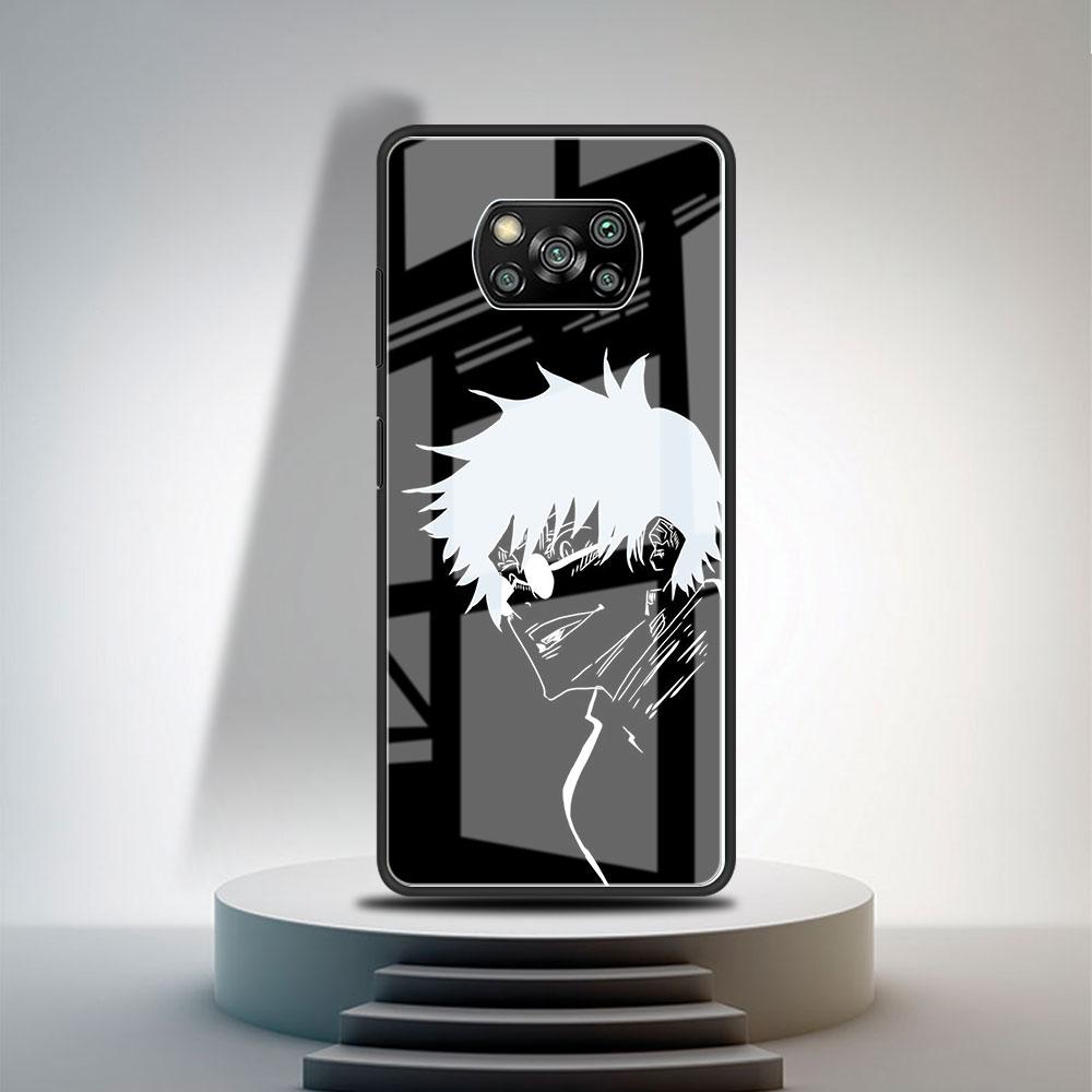 Husă de Sticlă Pentru Xiaomi Poco X3 NFC 11 Lite 11T F3 M3 Pentru Redmi Note 11 10 9 8 Pro 10S 9S Husă Telefon Jujutsu Kaisen Gojo Satoru