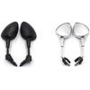 Blackened Reflective Rearview Mirror for Vespa Sprint 150 - Original Style