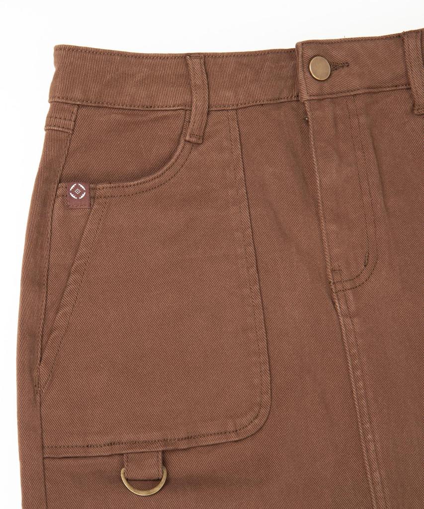 Stretch Long Denim smoAsldeska S'more Skirt, (Brown, L)