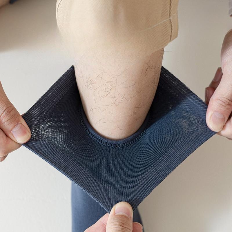 Autumn and Winter Men's Long Socks, Antibacterial and Deodorizing, Winter Coffee-colored Boneless Socks, Mid-calf Socks