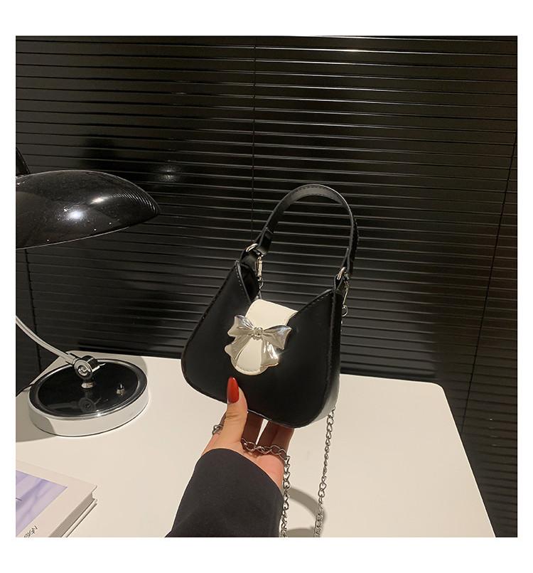 Stylish Pu Bowknot Saddle Handbag For Women Versatile For Casual Commuting