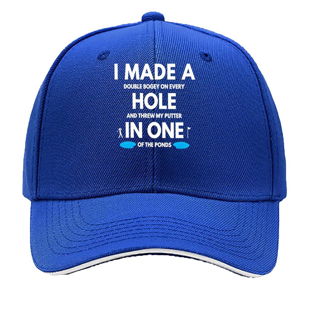 Funny I Made a Hole in One Golf  Vintage Adjustable Dad Hat Suitable for Golf Course Outfits  Ca Sandwich Baseball Cap