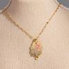 Luxury Zircon Crystal Stainless Steel Necklaces For Women Korean Fashion Sweet Sexy Female Clavicle Chain Jewelry
