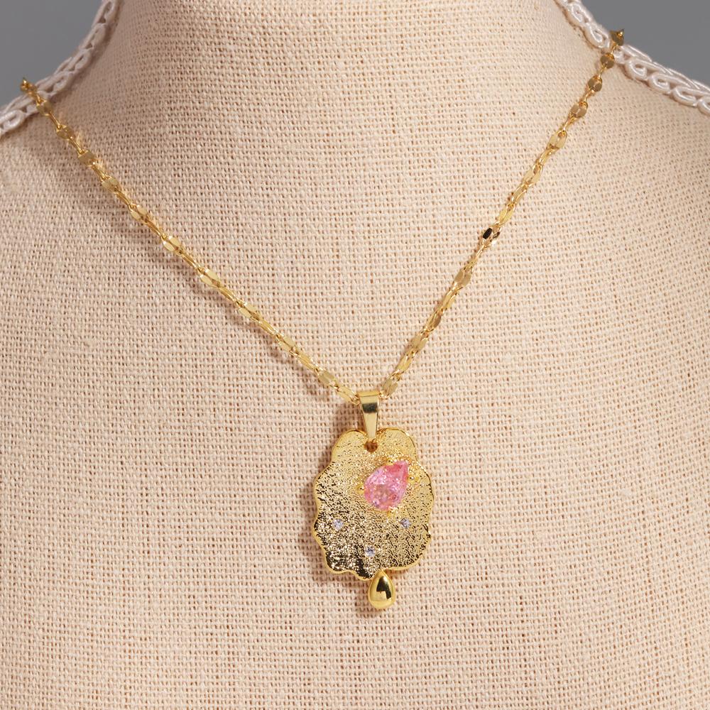 Luxury Zircon Crystal Stainless Steel Necklaces For Women Korean Fashion Sweet Sexy Female Clavicle Chain Jewelry