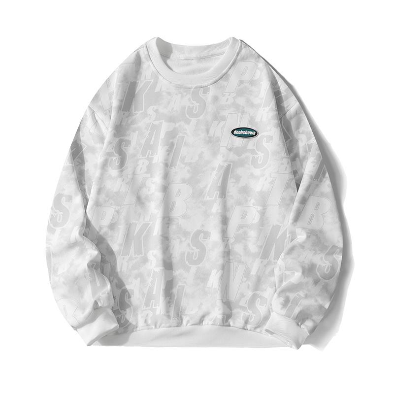 Hættetrøje Herre Ny Forår og Efterår Farvekontrast Stribet Langærmet T-shirt Løs Hong Kong Stil Par Mode Mærke Basis T-shirt