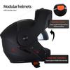 Winter Warm Motorcycle Helmet with Flip-up Double Visor for Electric Scooters and Off-road Riding