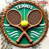 Metal Poster Tennis Retro Sport Art Cross Logo Wall Decor Garage Bar Living Room Gift