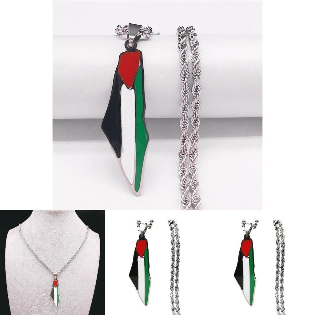 Stainless Steel Fashionable Map Pendant Necklace For Cross-border E-commerce