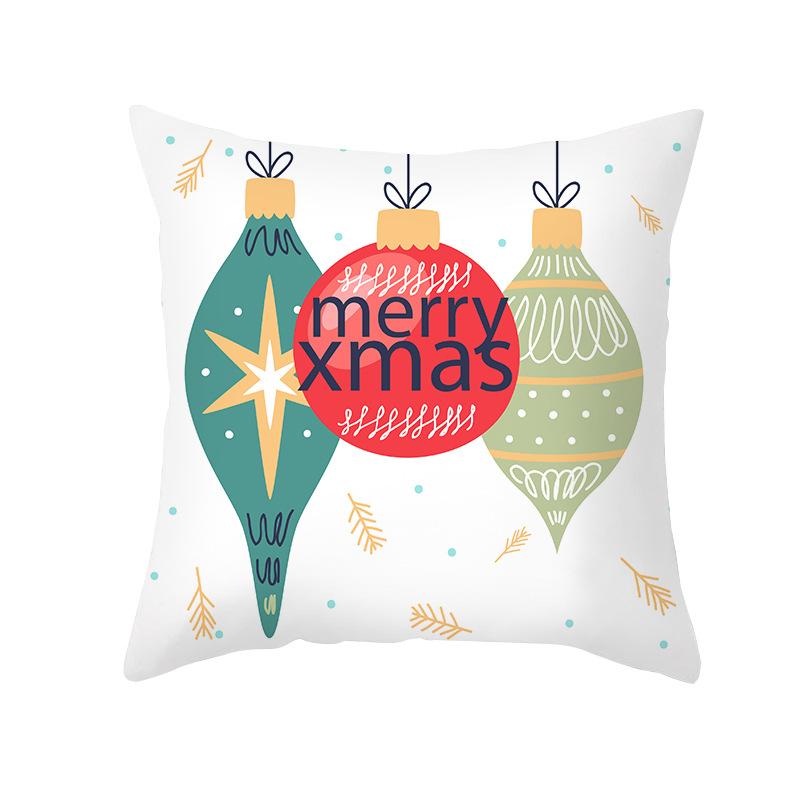 Christmas Pillow Case Small Animal Print Peach Skin Pillow Case Home Pillow Sofa Cushion