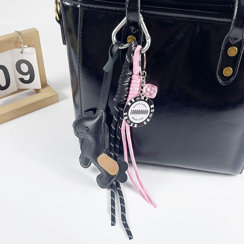 

Женский кулон для сумки Мультяшная лошадка-качалка Женская сумка из ПУ кожи Подвеска Милые аксессуары для сумки Подарки one size чёрный