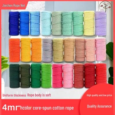 Corda di Cotone Colorata da 4 mm per Decorazione di Vasi & Artigianato Fatto a Mano