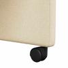 Dining Chairs with Casters 2 pcs Cream 57 x 66 x 94 cm Fabric