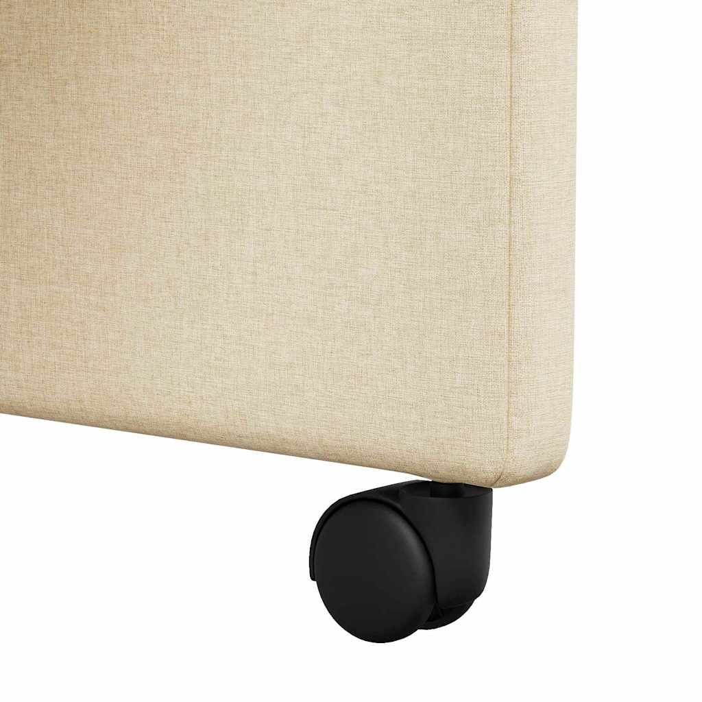 Dining Chairs with Casters 2 pcs Cream 57 x 66 x 94 cm Fabric