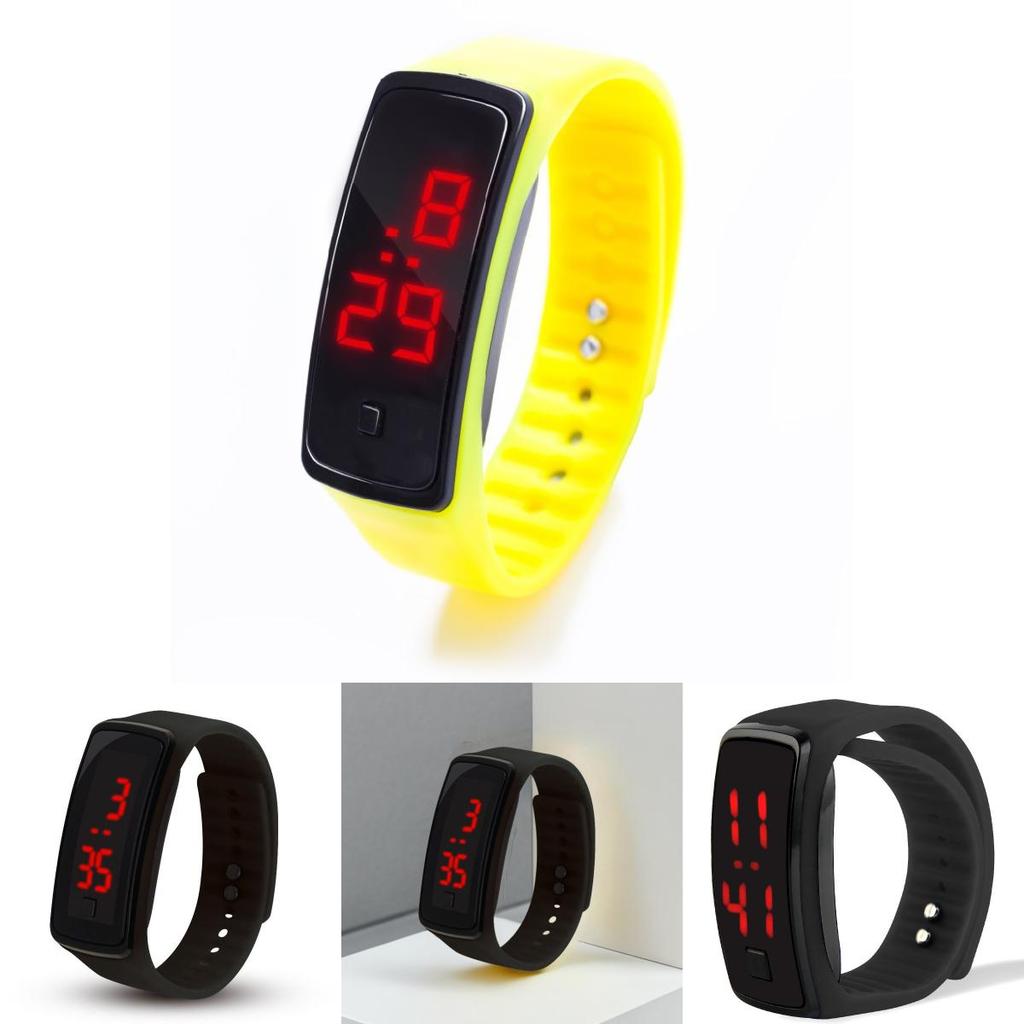Kids Digital Electronic Watch With Pu Strap And Square Plastic Dial For School Use
