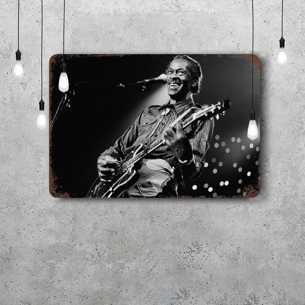 Chuck Berry Band Decor Poster Vintage Tin Sign Metal Sign Decorative Plaque for Pub Bar Man Cave Club Wall Decoration
