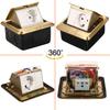 DT-T01 All-Copper Arc Waterproof Floor Socket Damping Luxury Multifunctional   Floor Socket Slow   Ground Socket