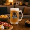 Chope / Verre à bière - PLANETEE - J’peux pas je suis Réceptionniste (minimaliste) - Givré - Verre trempé 470 ml - Anse