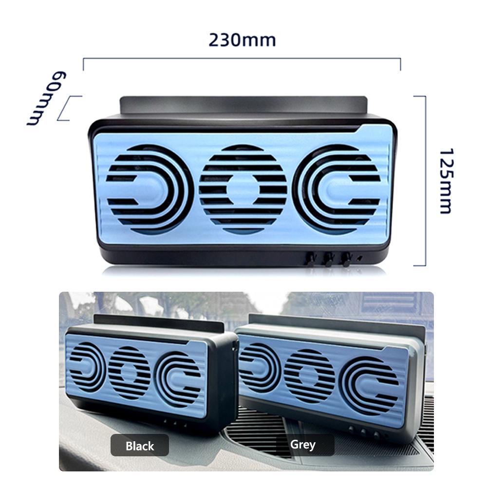 3Fan Ventilator de evacuare a mașinii Ventilator de circulație a aerului alimentat prin USB și solar Ventilator de aer silențios Răcitor de aerisire