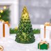 Glass Christmas Tree Ornament with Timer LED Glow Battery Operated Holiday Ambiance Light Seasonal Home Decor