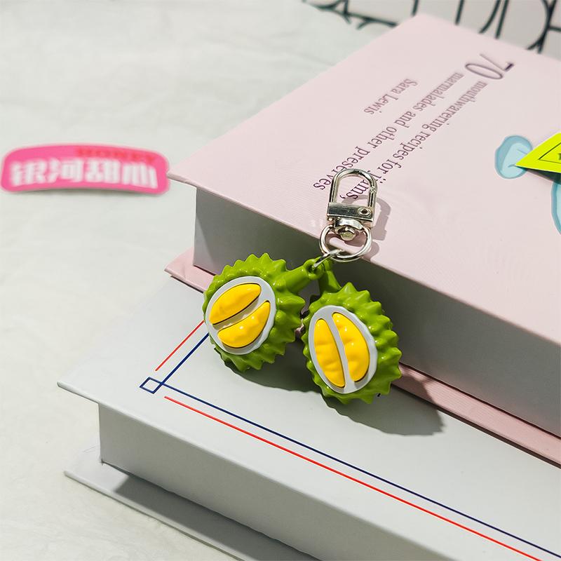 Mini Portachiavi Durian Ciondolo per Zaino Portachiavi Creativo Frutta Cibo Carino Ciondolo per Zaino Coppia Regali
