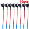 Car Fuse Tap Add A Circuit Adapter Standard ATM APM ATC Blade Fuse Holder Box Wire Socket Cable for LED Light Electronics Power Fuses4