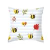 Office Living Room Home Pillowcase Car Ornaments Cartoon Bee Print Pillowcase