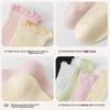 MiiOW Women's Socks, Summer Thin Style, Slouchy Socks with Ruffled Edges, Mesh Mid-Calf Socks, Breathable Cotton Socks to Match Leather Shoes