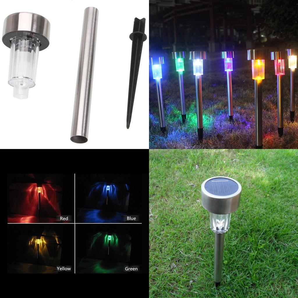 Solar Light Outdoor Garden Yard Led Light Landscape Path Lights Steel Stainless