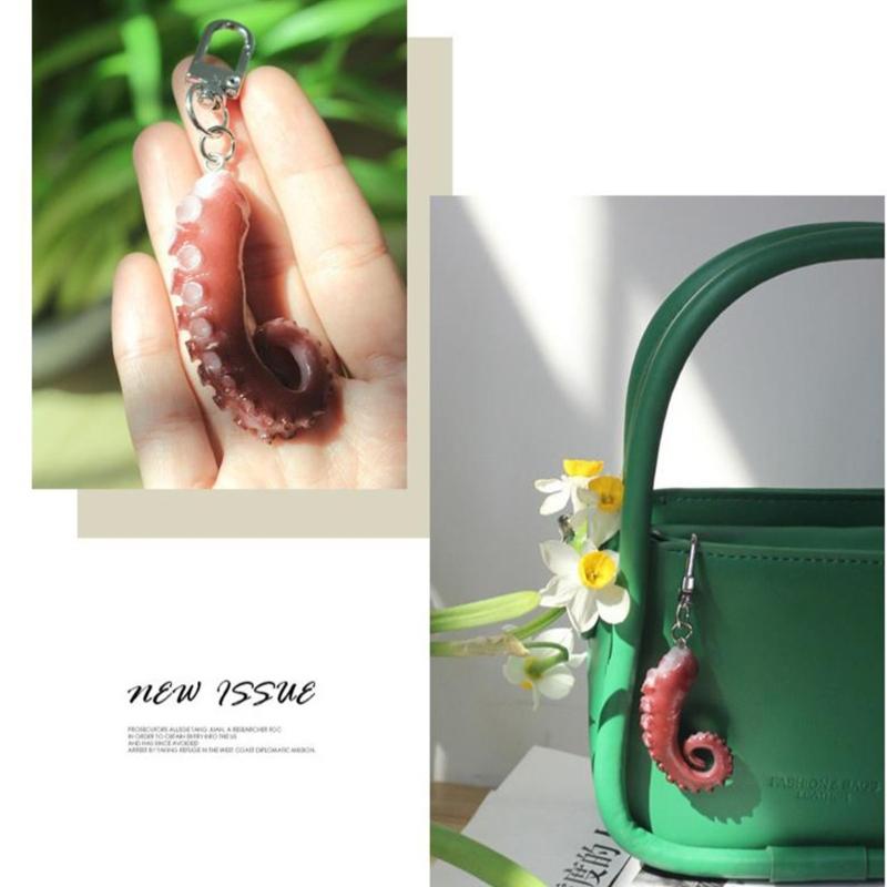 Creative Octopus and Squid Claw Key Chain Multifunctional Keychain Bag Pendant Accessory for Keys and Phone Decoration