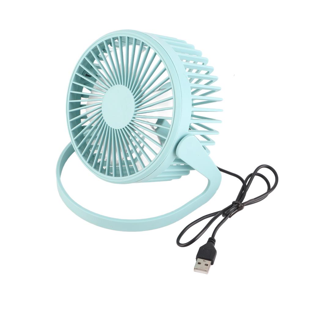Desk Fan 360 Degree Rotation Low Noise Brushless Motor USB Powered Portable Small Table Fan for Home Desktop   Travel
