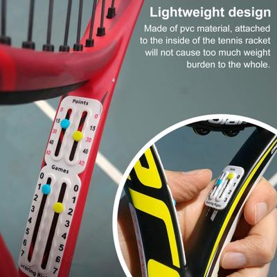 2 Sets Score Keeper for Tennis Racket And Padel Easily Mounted Small Tennis Score Board Portable Point Tracker for Recording Points Games And Sets